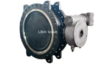 صمام فراشة ذو شفرة مزدوجة منخفضة الدوران ، صمام فراشة ذو درجة حرارة عالية مقاعد قابلة للتغيير