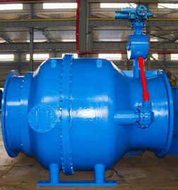 AWWA DN1400 علبة التروس المنظمة المكبس تشغيل صمام درجة حرارة 120 درجة مئوية أقصى لمراقبة التدفق / قطع