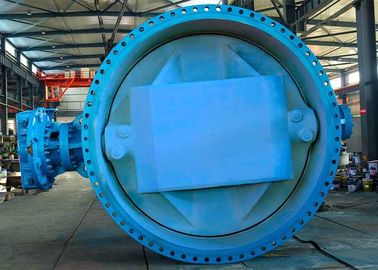 AWWA DN3000 صمامات الفراشة ذات الأداء العالي الزرقاء ، صمام الفراشة الحديدي المتناغم ذو الضغط المتوسط